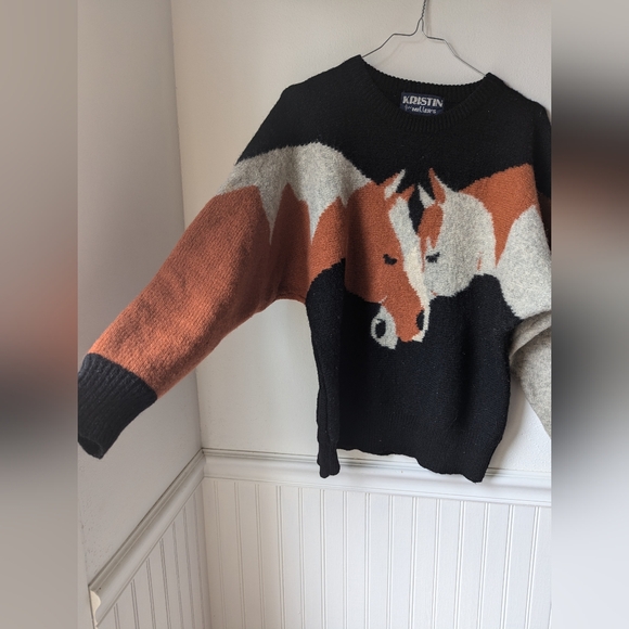 Vintage horse girl sweater - Picture 2 of 6